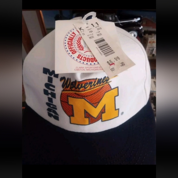 michigan wolverines ncaa basketball front row vintage style snapback hat - Picture 5 of 10